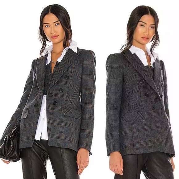 Veronica Beard Yareli Dickey Jacket in Navy Multi Size 4 Plaid Jacket Academia - Picture 4 of 16